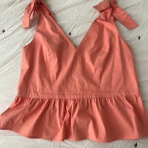 Express peplum orange tank top